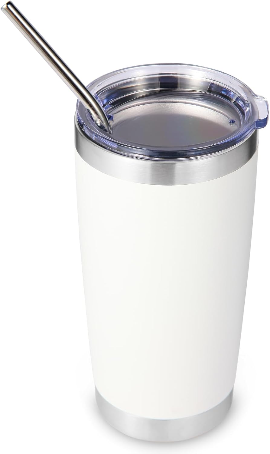 Thermobecher: mit Strohhalm, doppelwandig, isoliert, 600ml