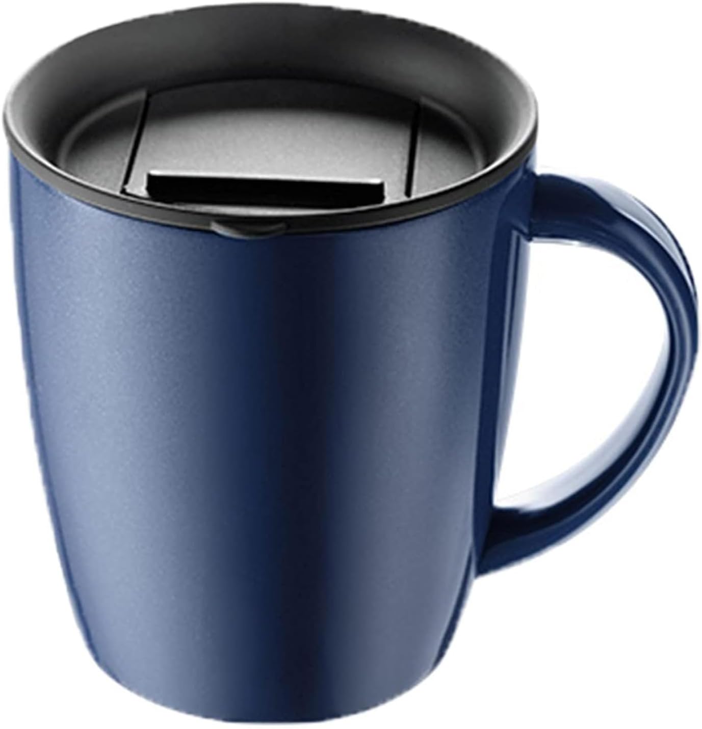 Thermobecher: doppelwandig, aus Edelstahl, isoliert, 350ml, blau