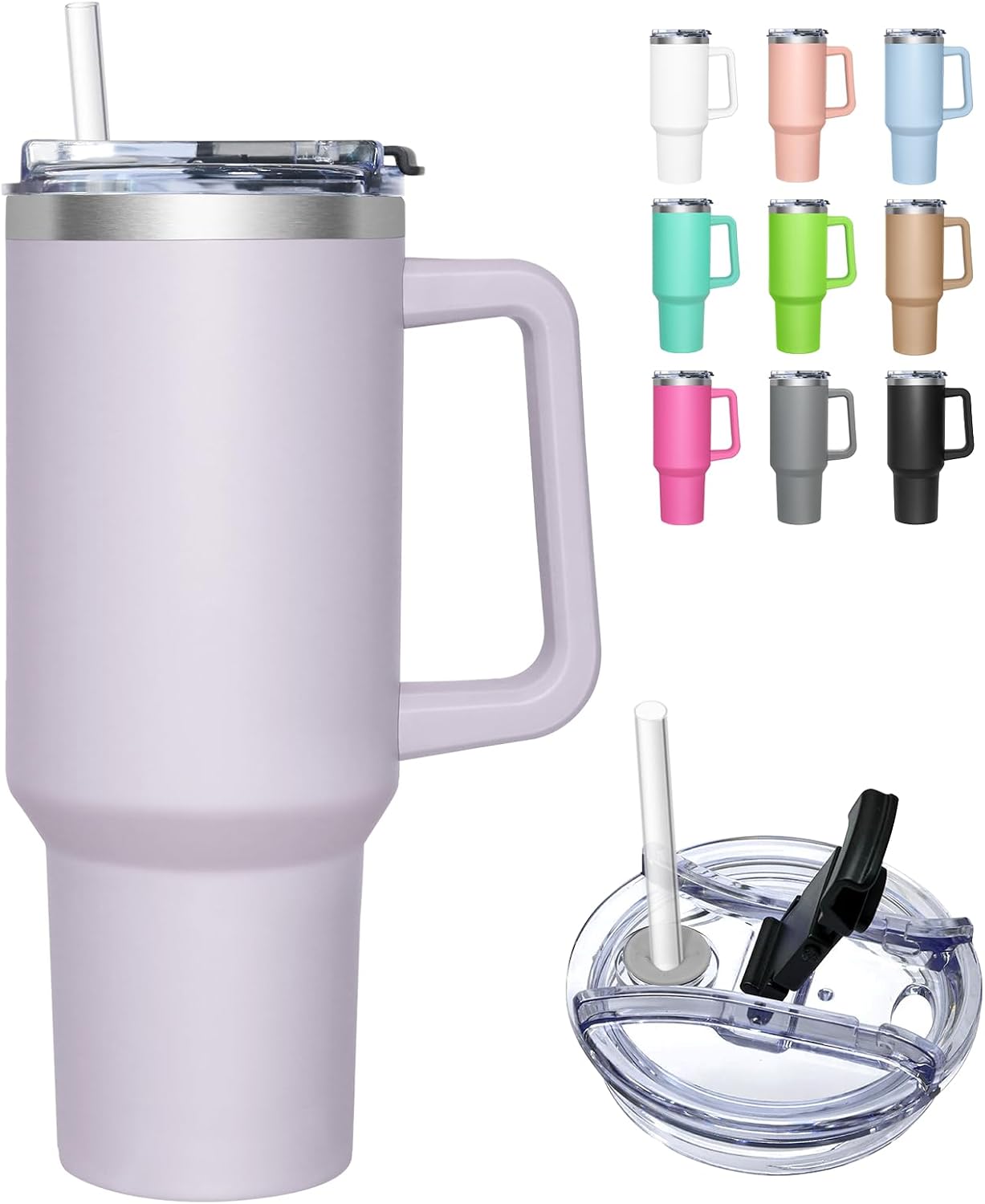 Thermobecher — mit Strohhalm, 1180ML