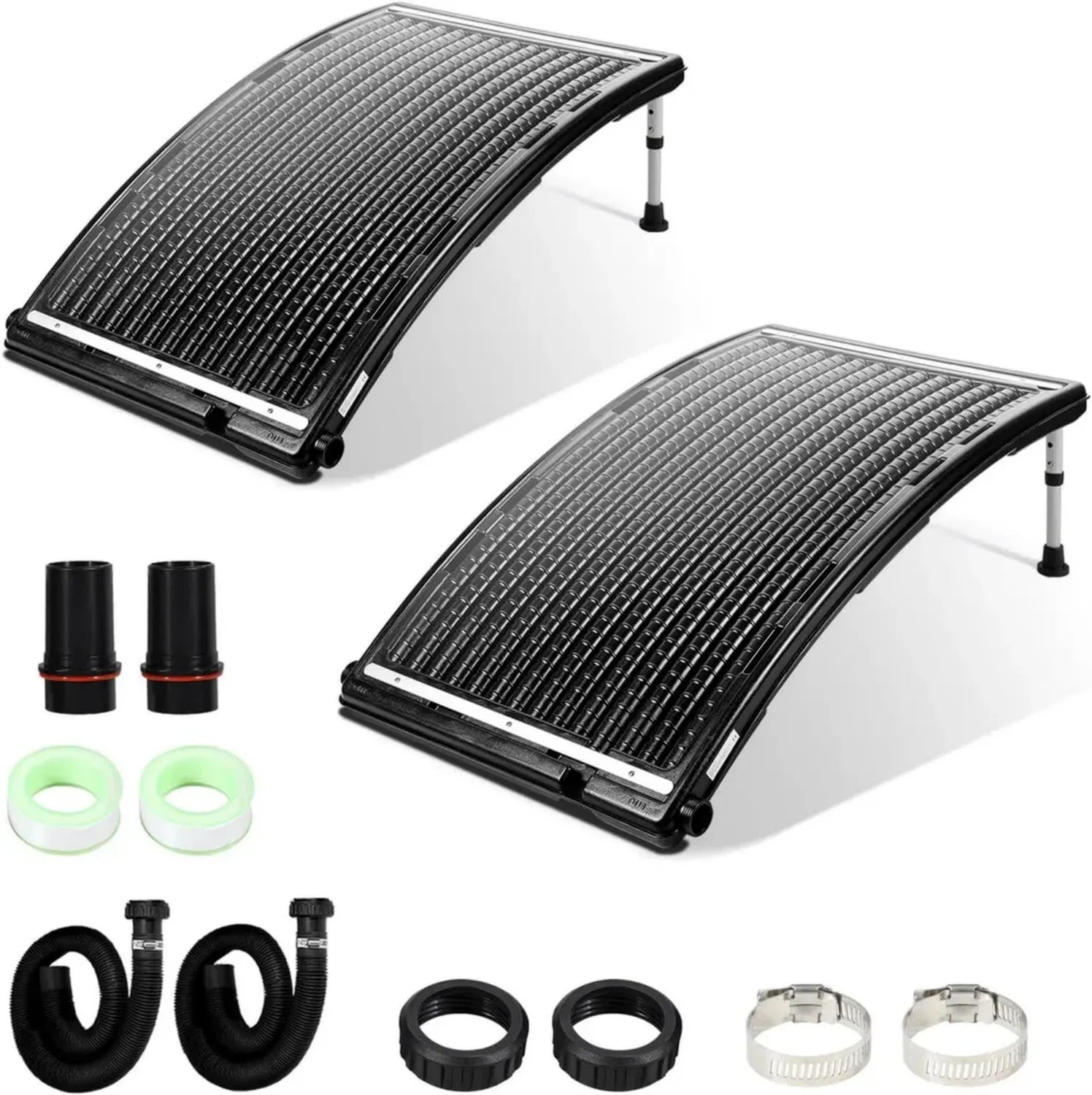 Effiziente Solar-Poolheizung, 2er Set 110x69x14cm, Maximaler Durchfluss 10000 L/h